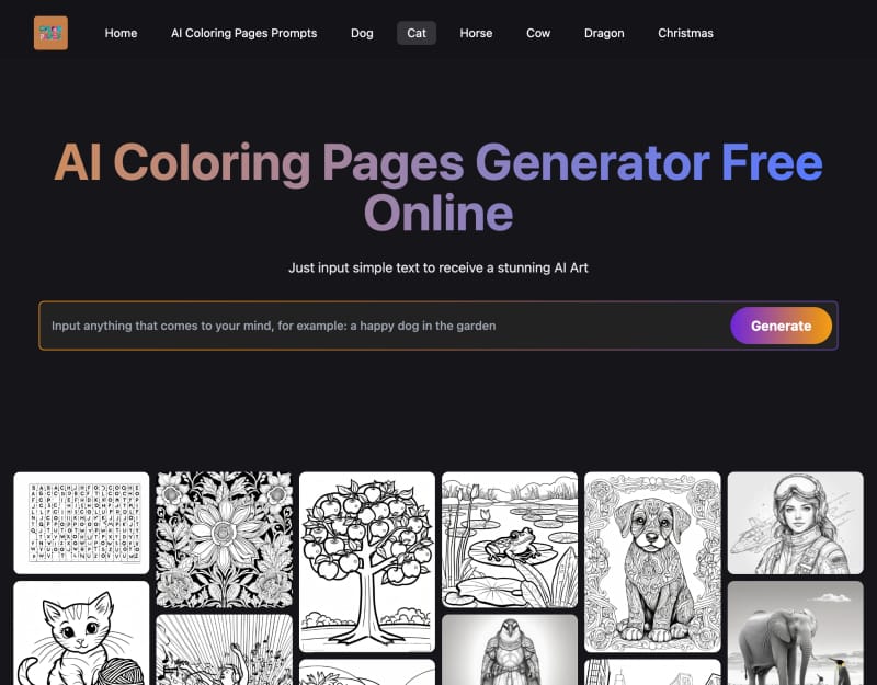 AI Coloring Pages Generator